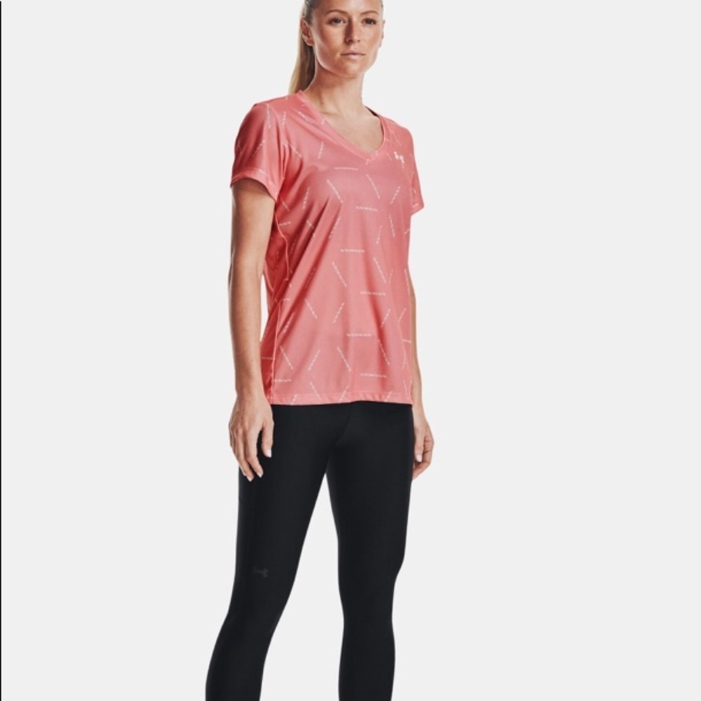 NEW Under Armour UA short sleeve shirt top t-shirt tee Pink Size Medium